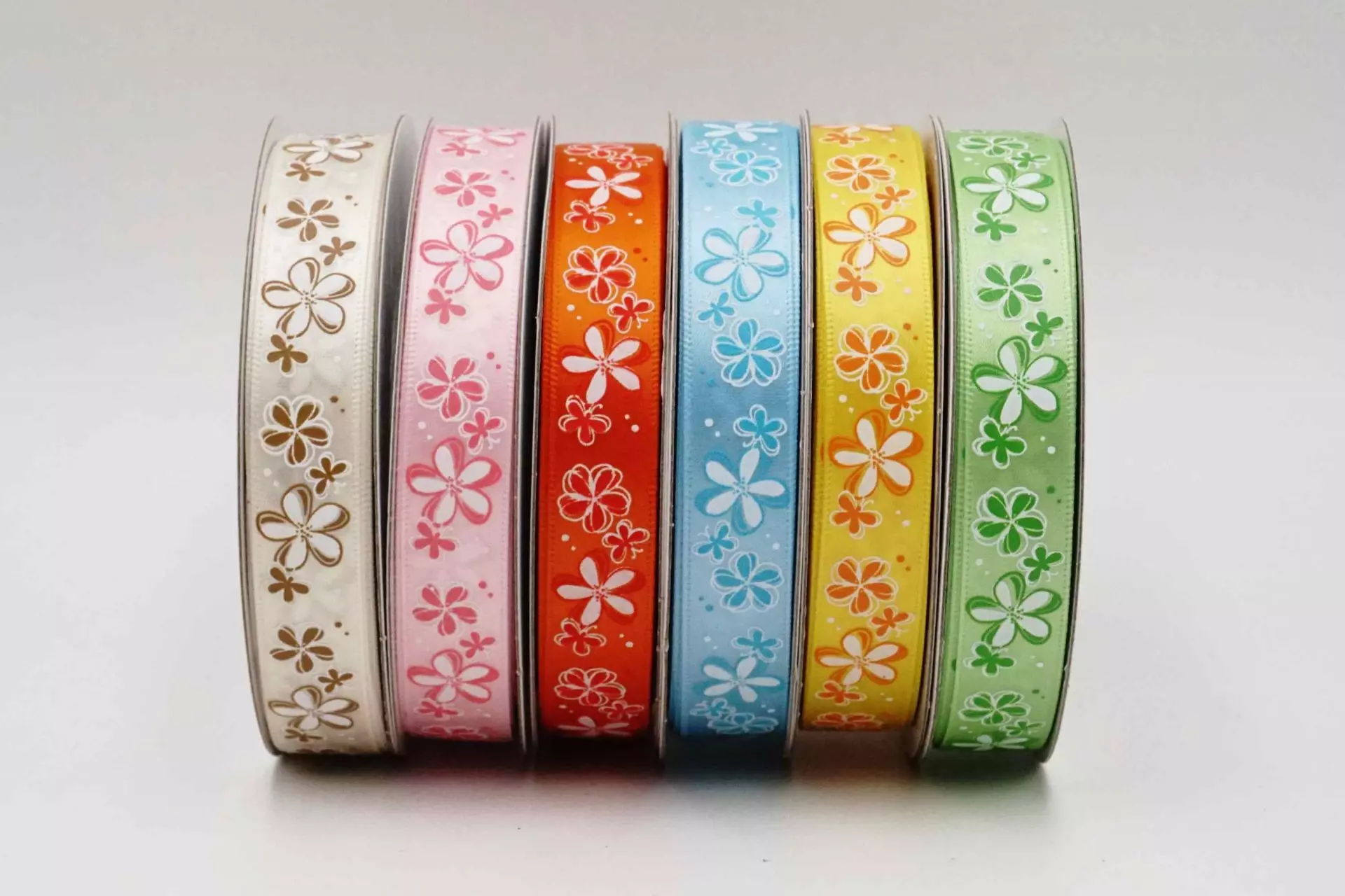 春日花朵浪漫印刷緞帶